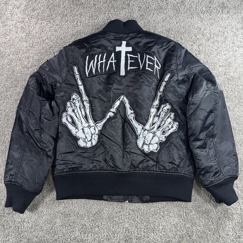 UNIF x Urban Outfitter Exclusive-WhaTever-Womens Small-Bomber Jacket-Goth-Grunge